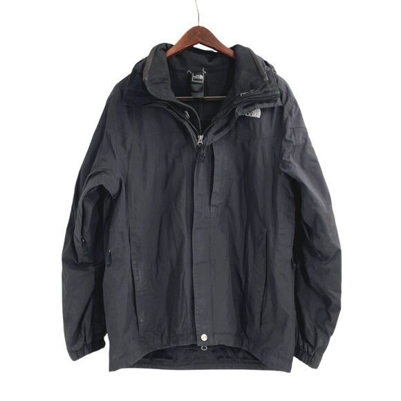 The North Face Mens Medium Tri-Climate 3 in 1 Jacket Hyvent Black Winter Coat - Picture 1 of 9